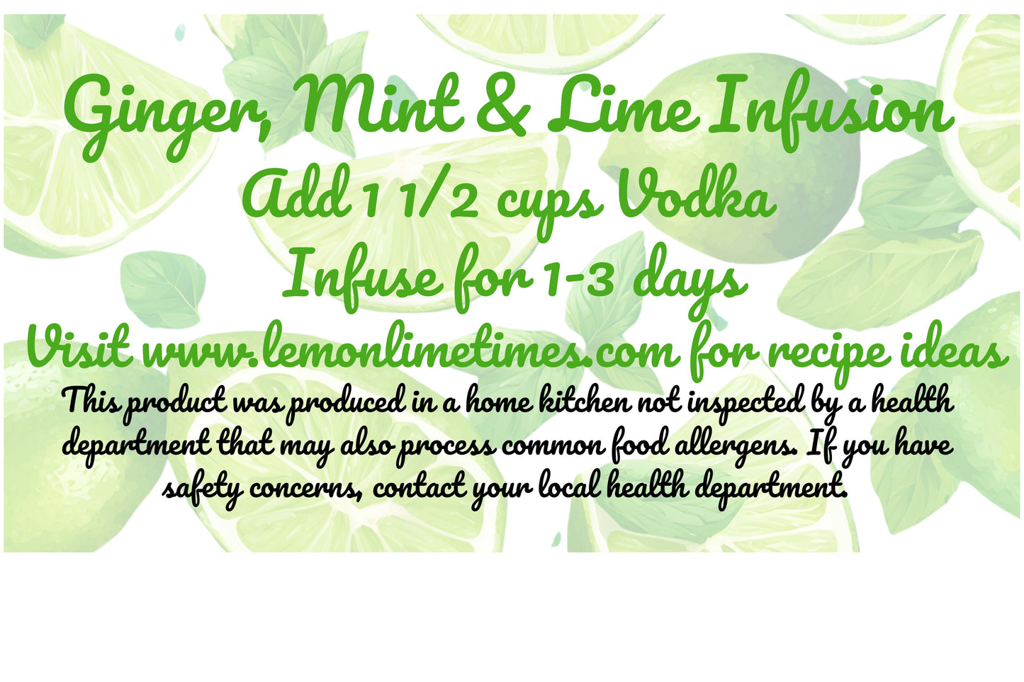Ginger, Mint, and Lime Infusion Kit